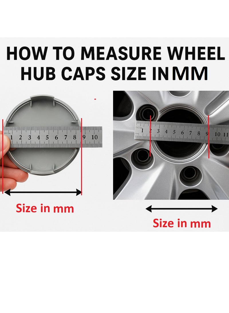 75mm Wheel Center Hub Caps Set of 4 Black AMG Style Alloy Rim Covers Easy Snap Fit Replacement Durable Wheel Center Caps Compatible with Mercedes Benz Vehicles - Image 2